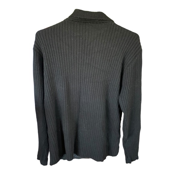 Anne klein women’s leather wool jacket with shoulder pad large Black - Picture 2 of 8